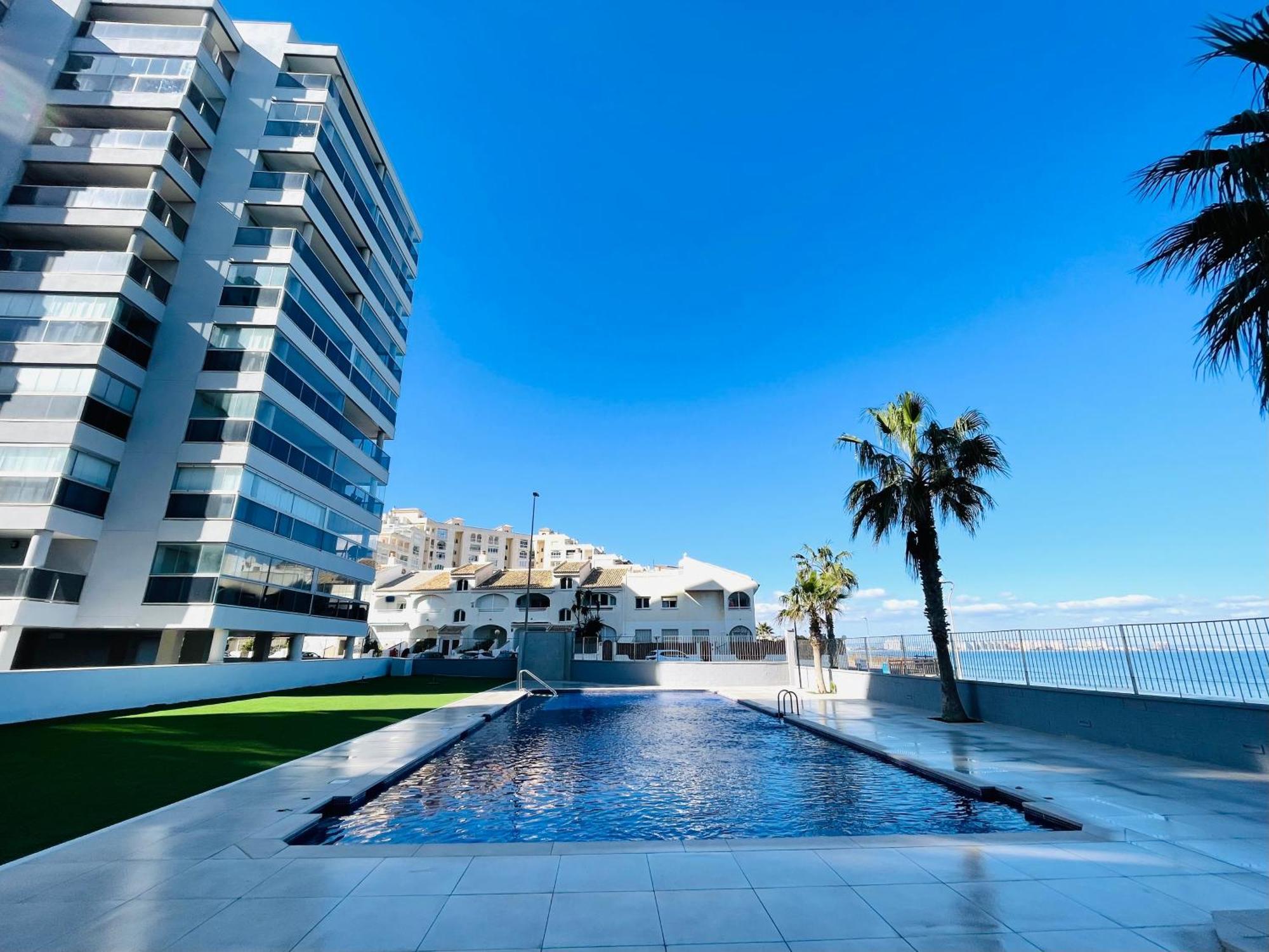 Apartamento Apartamento En Primera Linea Con Vistas A La Playa Ensenada Del Esparto Del Residencial Vina Del Mar La Manga del Mar Menor Exterior foto